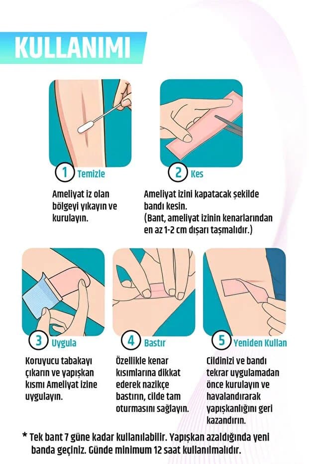 Premium Soft Silikon Yara İz Giderici Bandı %93 Etkili 2’li Set 6m - Keloid/Ameliyat/Sezaryen/Skar